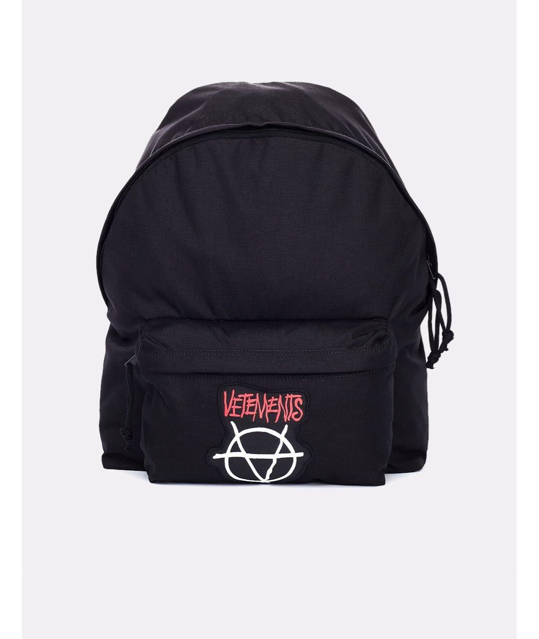 VETEMENTS Черный хлопковый рюкзак, фото 5