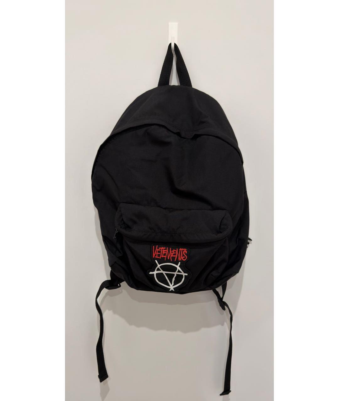VETEMENTS Черный хлопковый рюкзак, фото 2