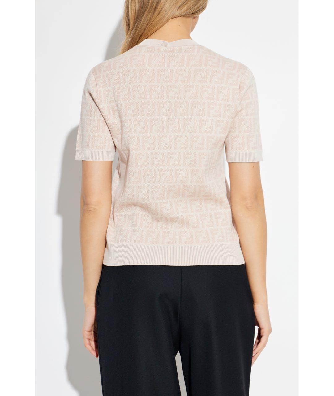 FENDI Розовый шерстяной джемпер / свитер, фото 3