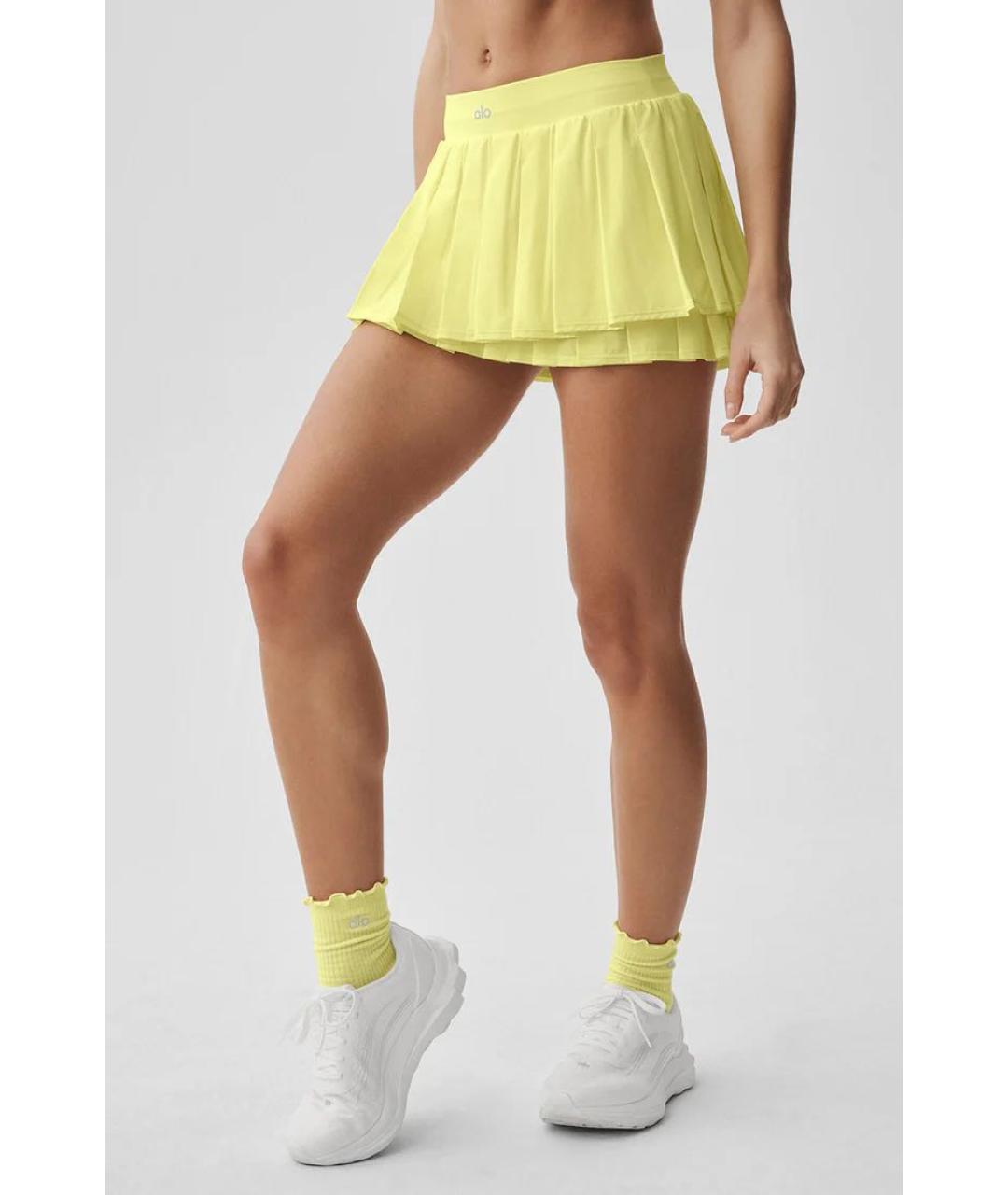 ALO YOGA Желтый костюм с юбками, фото 3