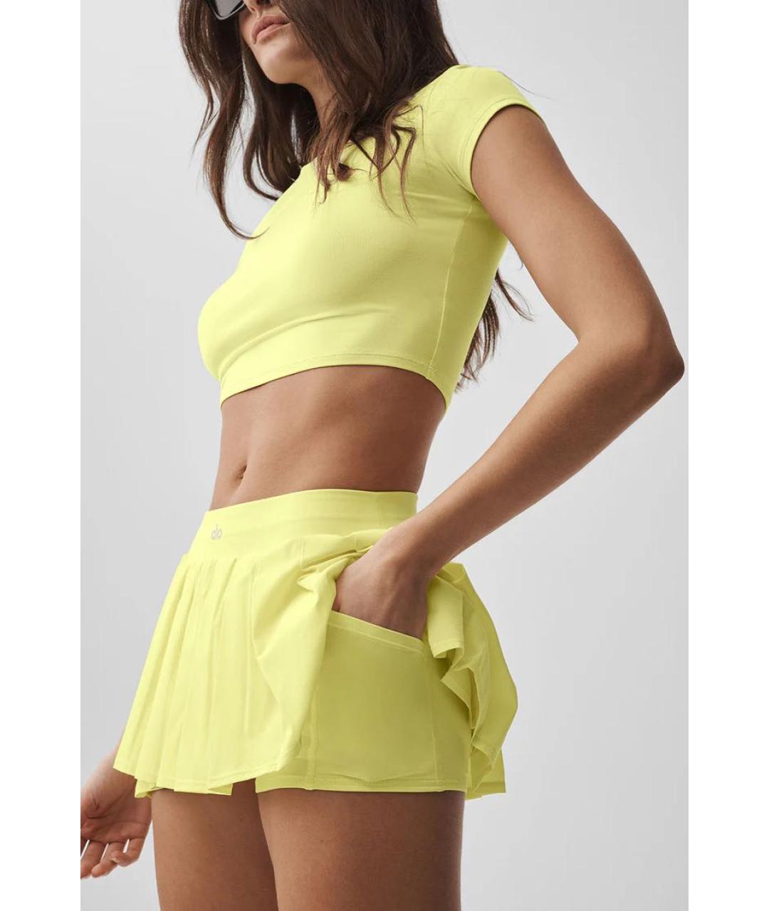 ALO YOGA Желтый костюм с юбками, фото 2