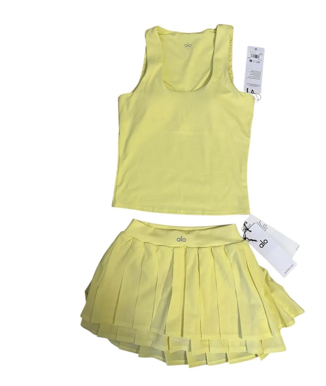 ALO YOGA Желтый костюм с юбками, фото 6