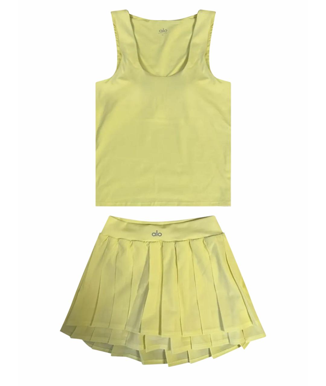 ALO YOGA Желтый костюм с юбками, фото 1