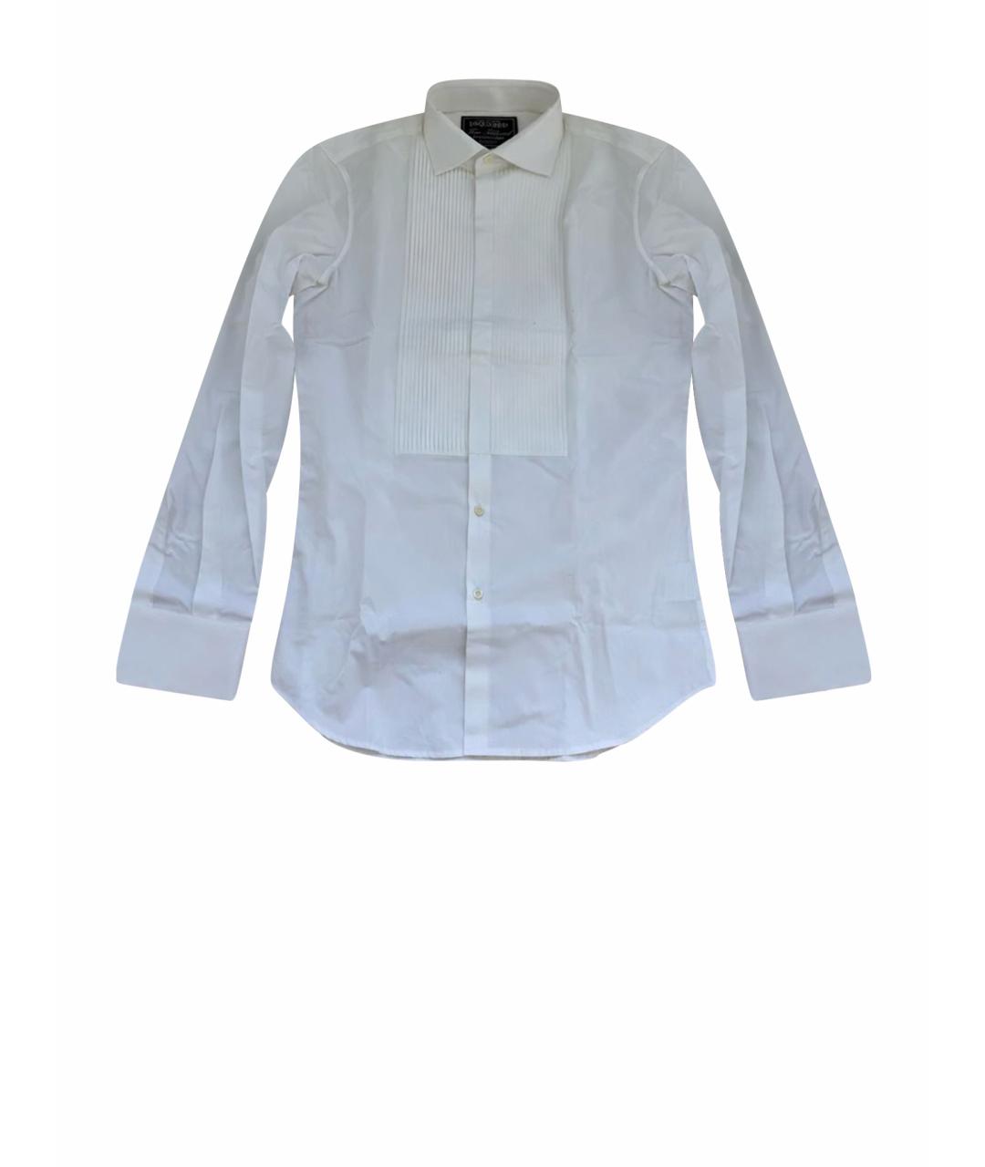 DSQUARED2 Белая хлопковая классическая рубашка, фото 1