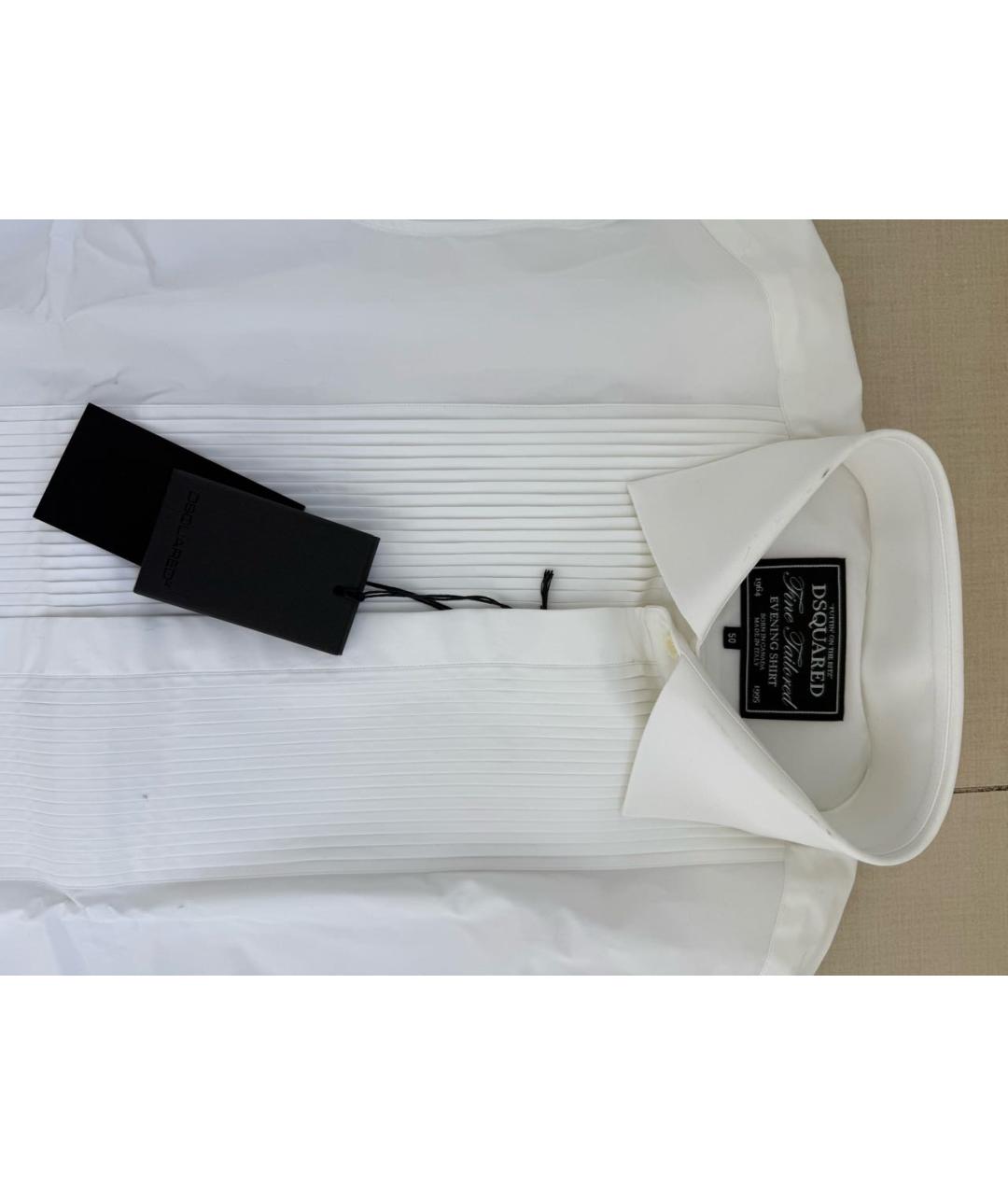 DSQUARED2 Белая хлопковая классическая рубашка, фото 3