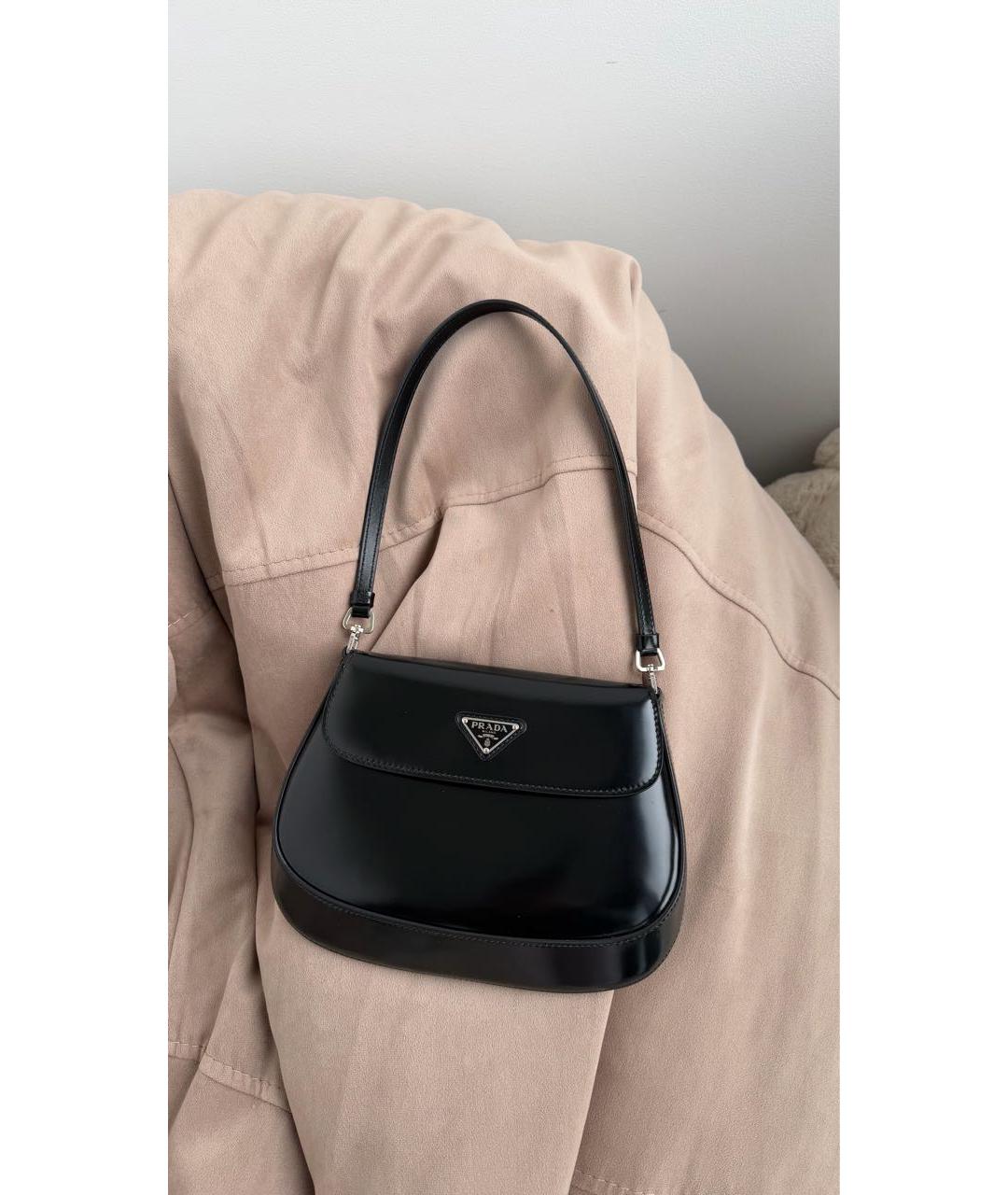 PRADA Черная кожаная сумка с короткими ручками, фото 9