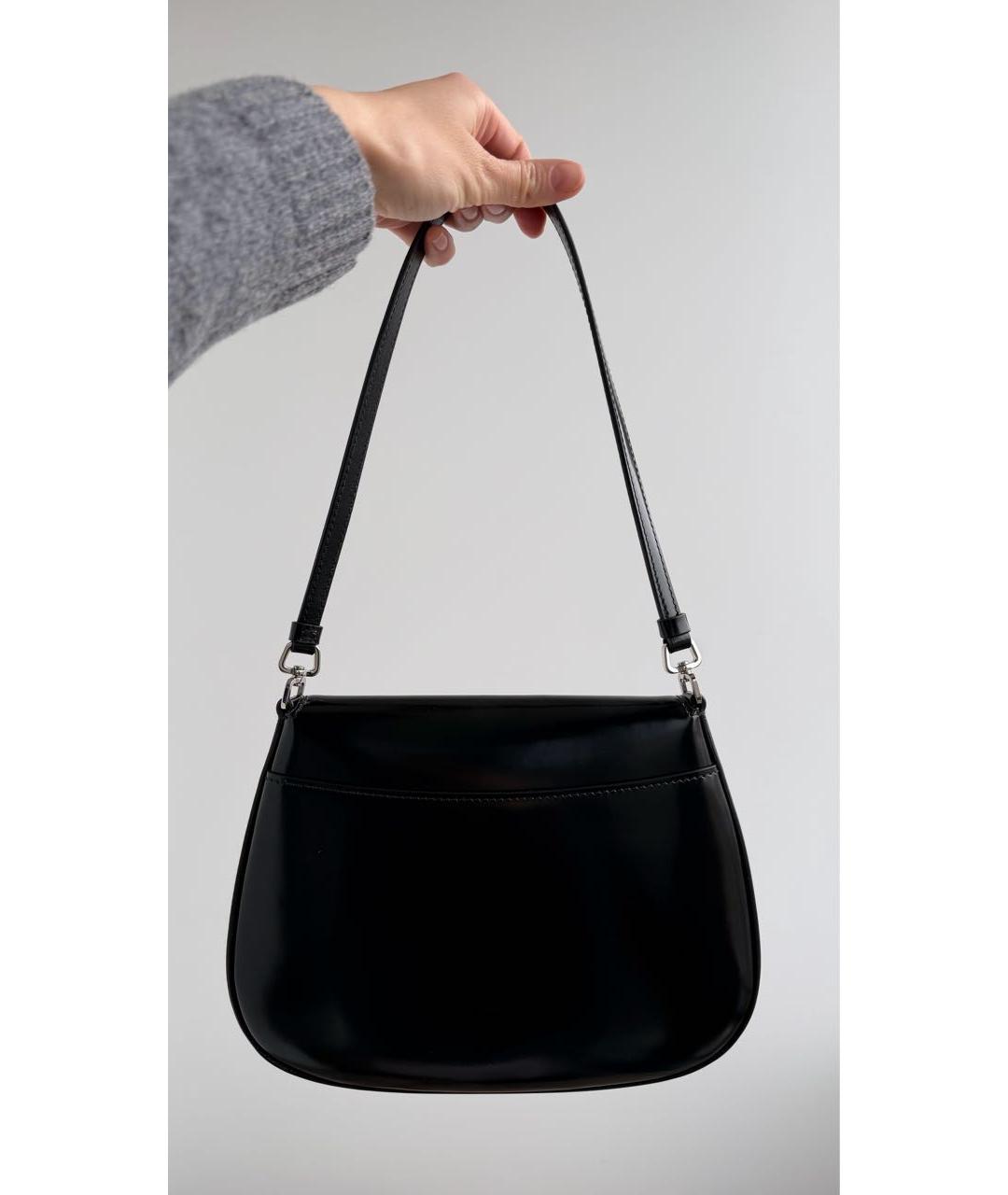 PRADA Черная кожаная сумка с короткими ручками, фото 2