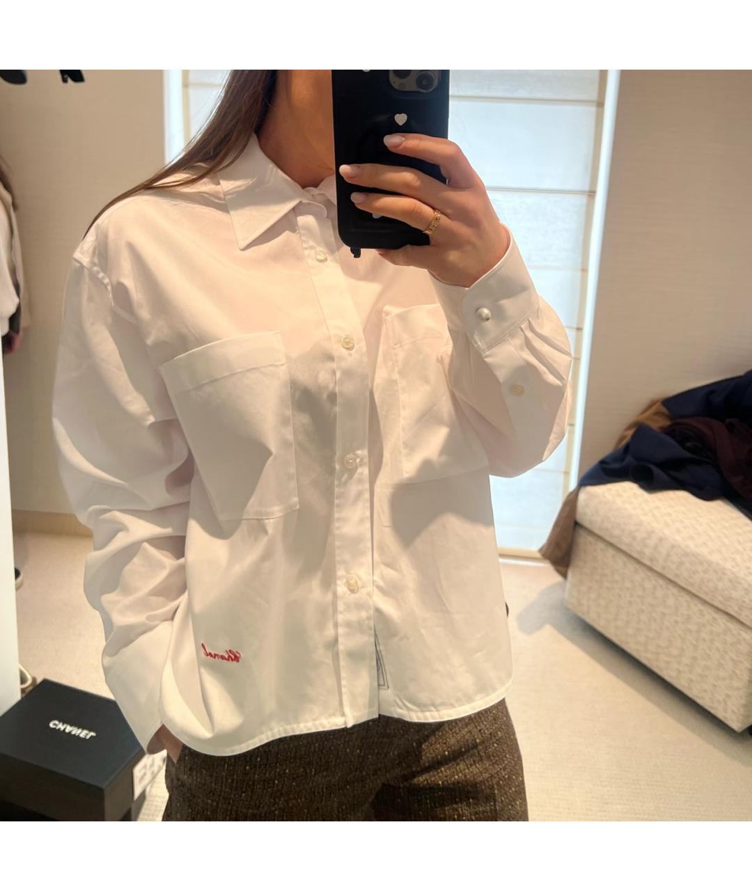CHANEL Белая хлопковая рубашка, фото 4
