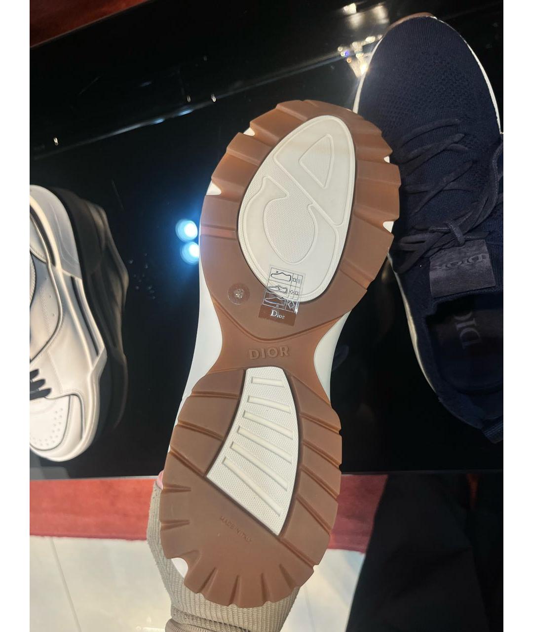 CHRISTIAN DIOR Темно-синие текстильные низкие кроссовки / кеды, фото 4