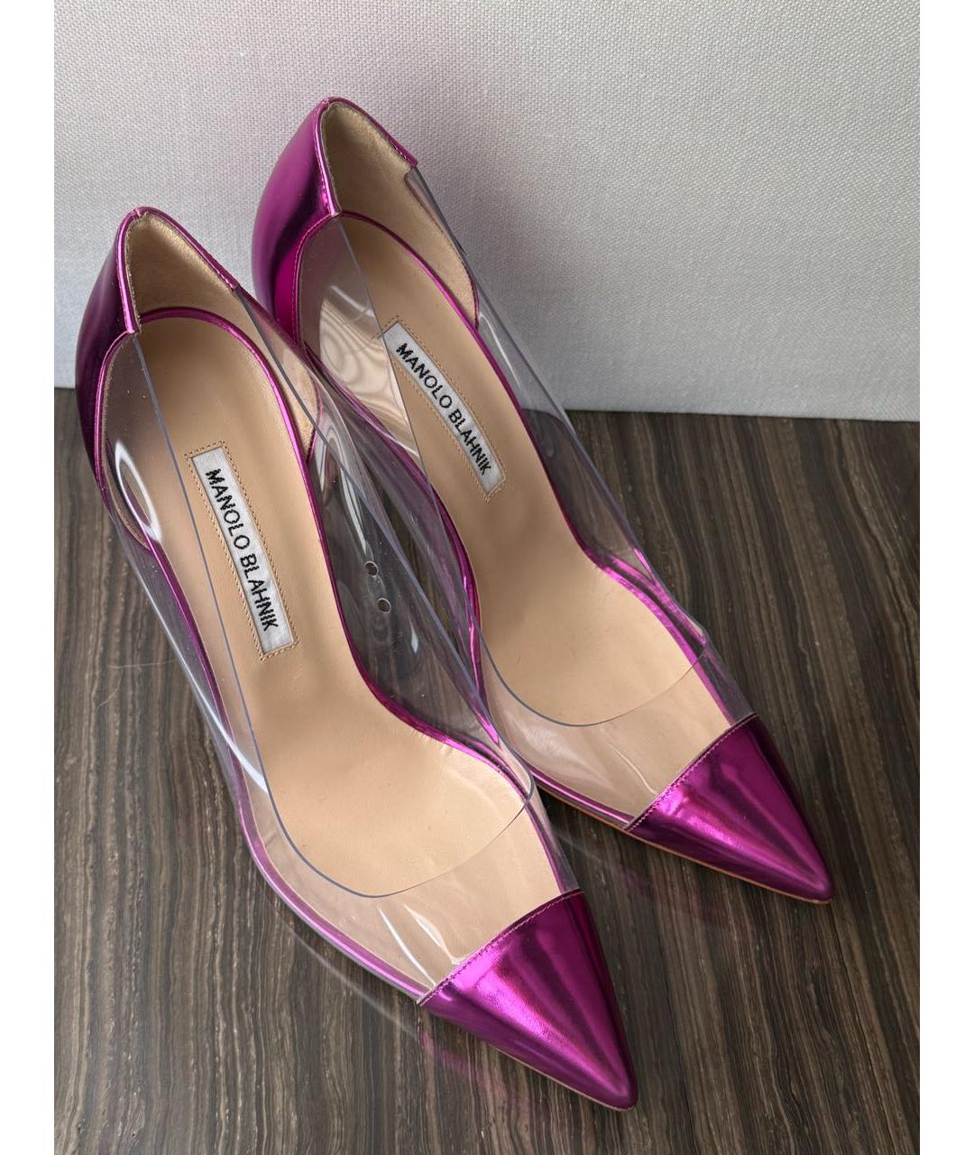 MANOLO BLAHNIK Фуксия туфли из лакированной кожи, фото 6