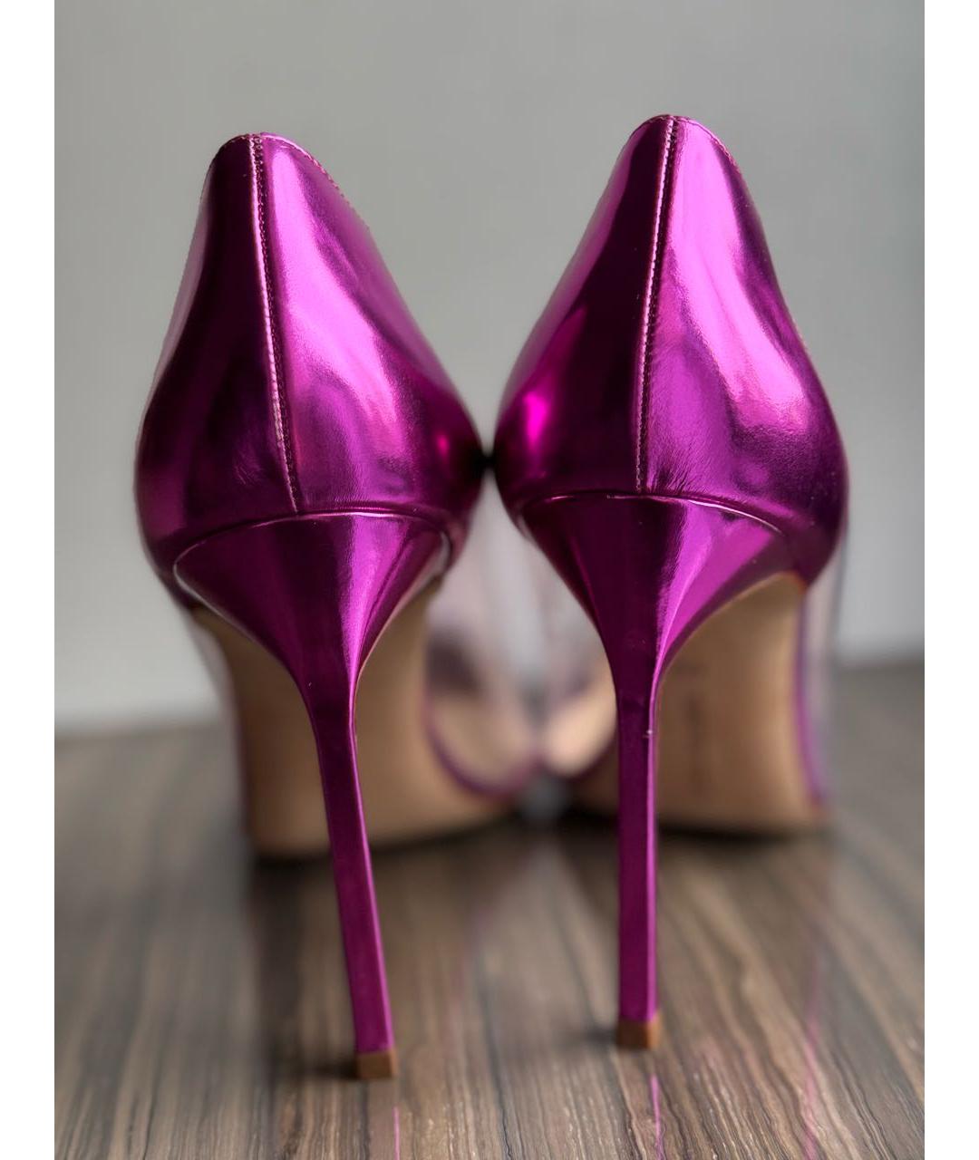 MANOLO BLAHNIK Фуксия туфли из лакированной кожи, фото 4