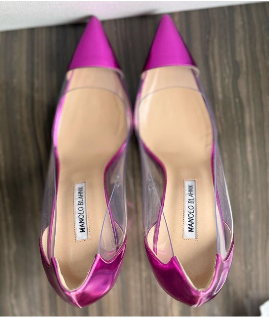 MANOLO BLAHNIK Фуксия туфли из лакированной кожи, фото 3