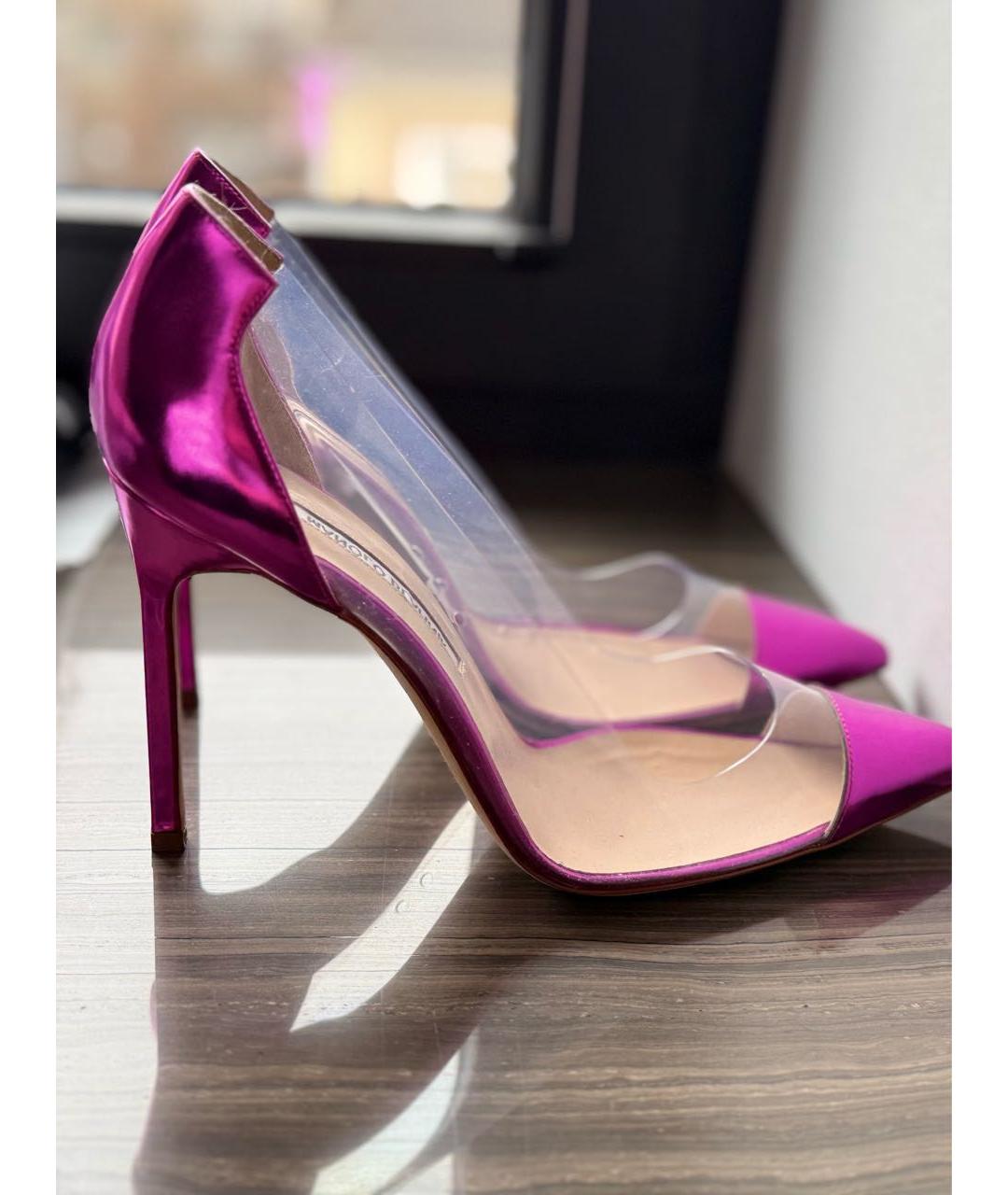 MANOLO BLAHNIK Фуксия туфли из лакированной кожи, фото 9