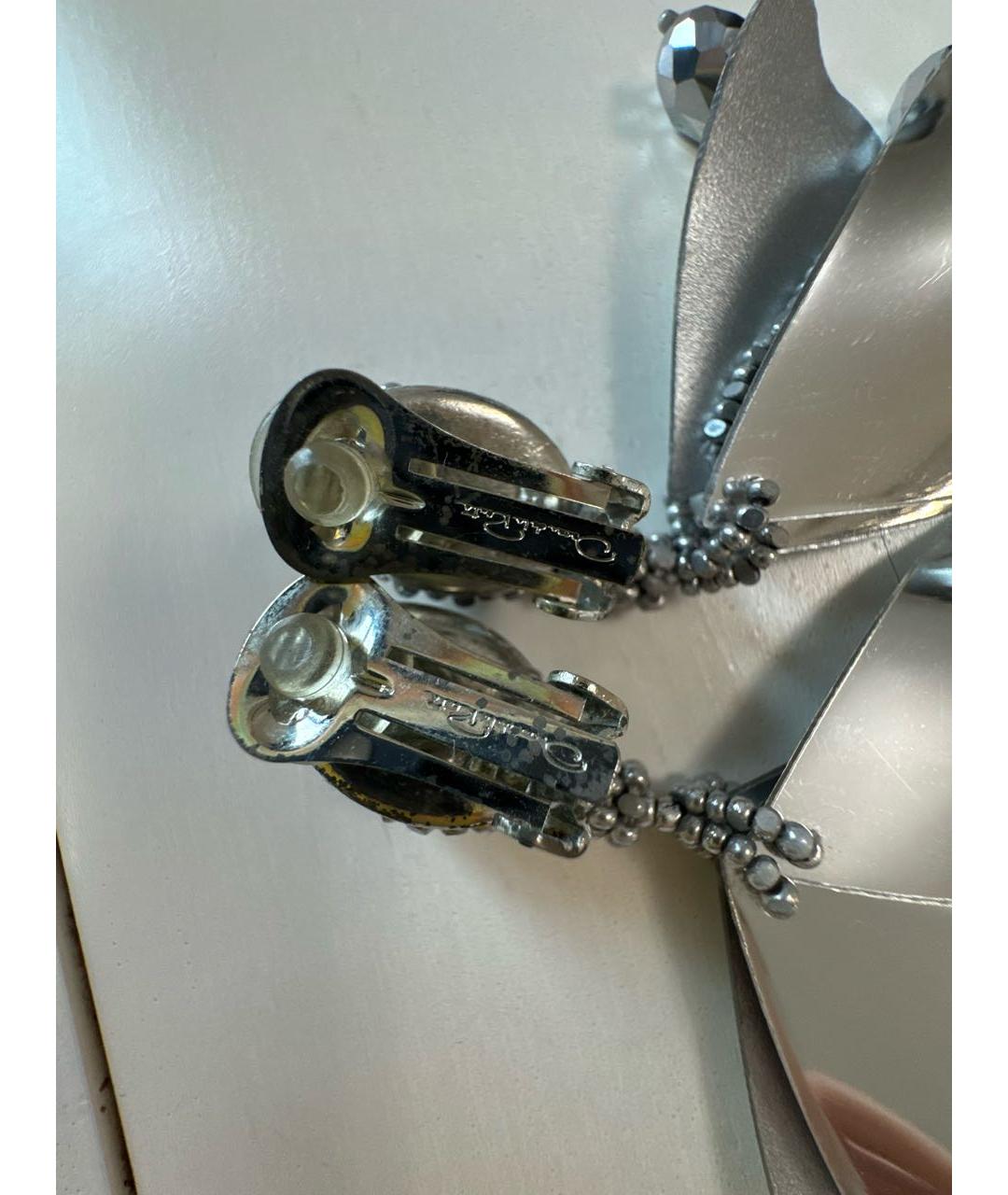 OSCAR DE LA RENTA Серебряные пластиковые клипсы, фото 3