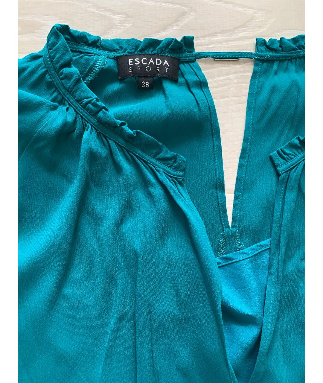 ESCADA Зеленые вискозное повседневное платье, фото 3