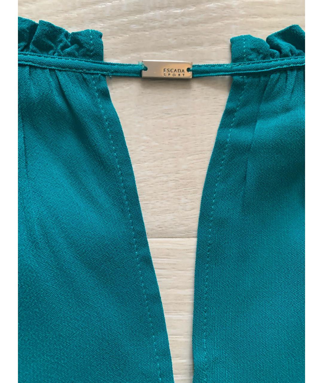 ESCADA Зеленые вискозное повседневное платье, фото 7