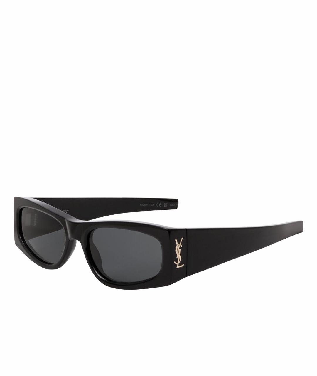 SAINT LAURENT Черные пластиковые солнцезащитные очки, фото 1