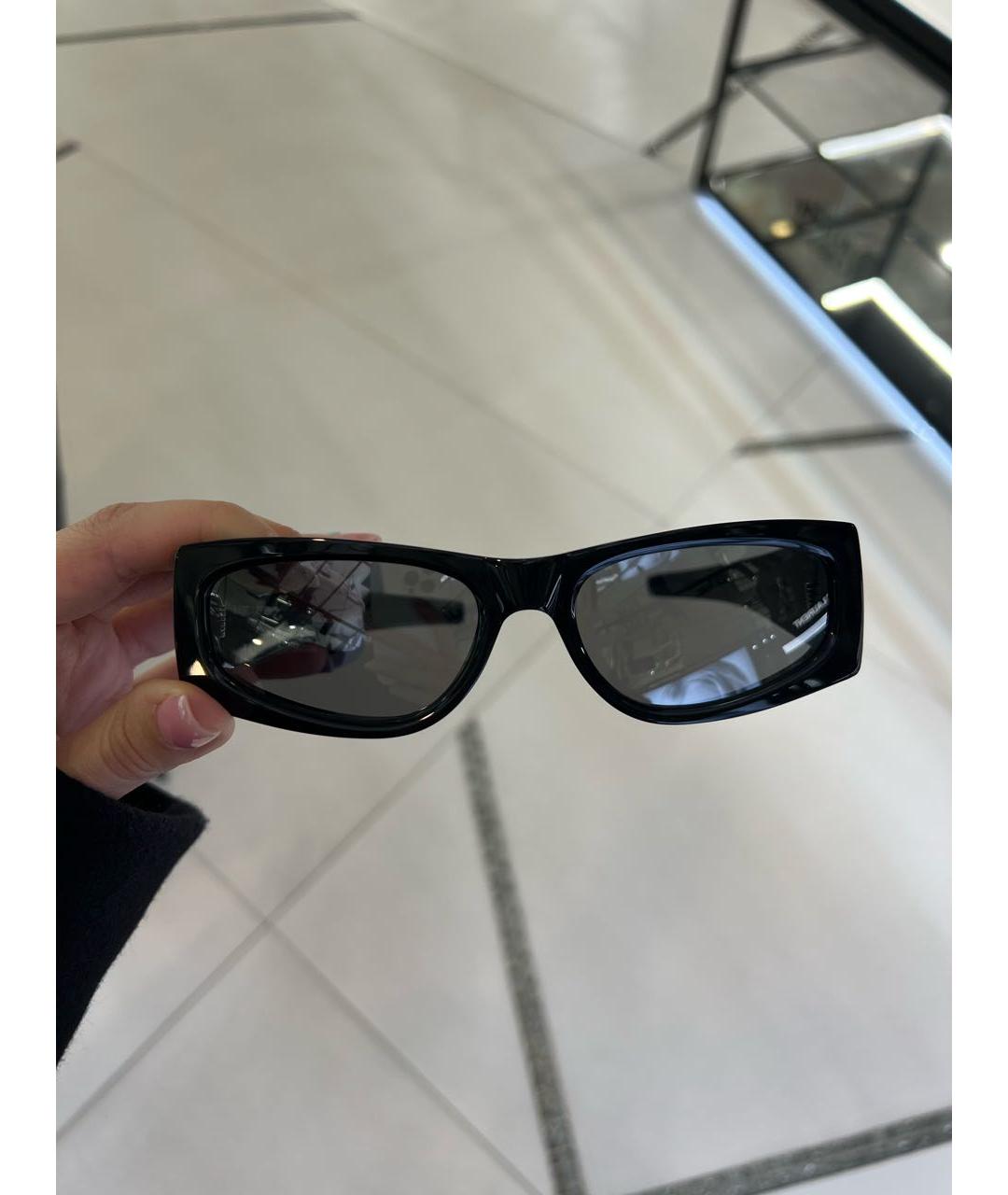 SAINT LAURENT Черные пластиковые солнцезащитные очки, фото 3