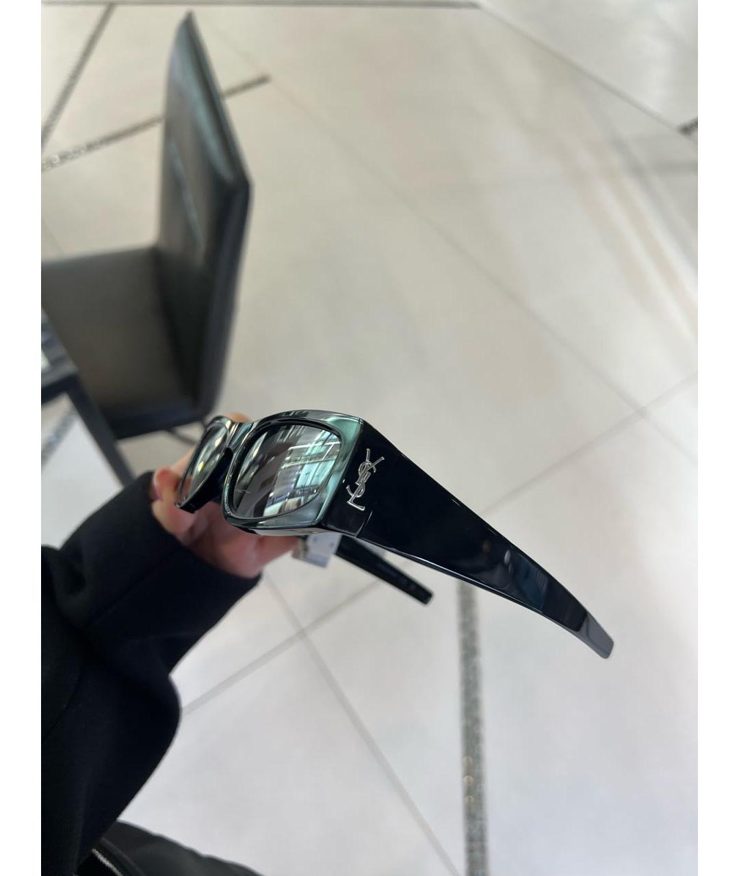 SAINT LAURENT Черные пластиковые солнцезащитные очки, фото 5