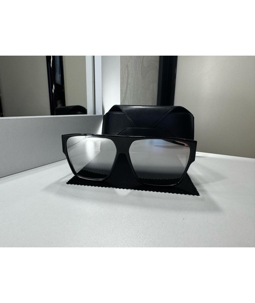 CHRISTIAN DIOR Черные пластиковые солнцезащитные очки, фото 8