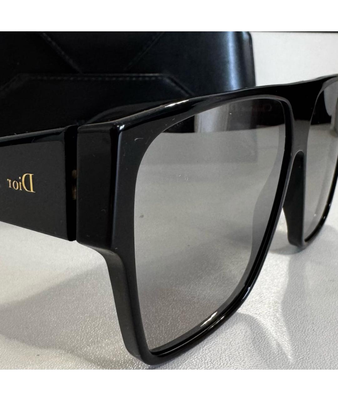 CHRISTIAN DIOR Черные пластиковые солнцезащитные очки, фото 3
