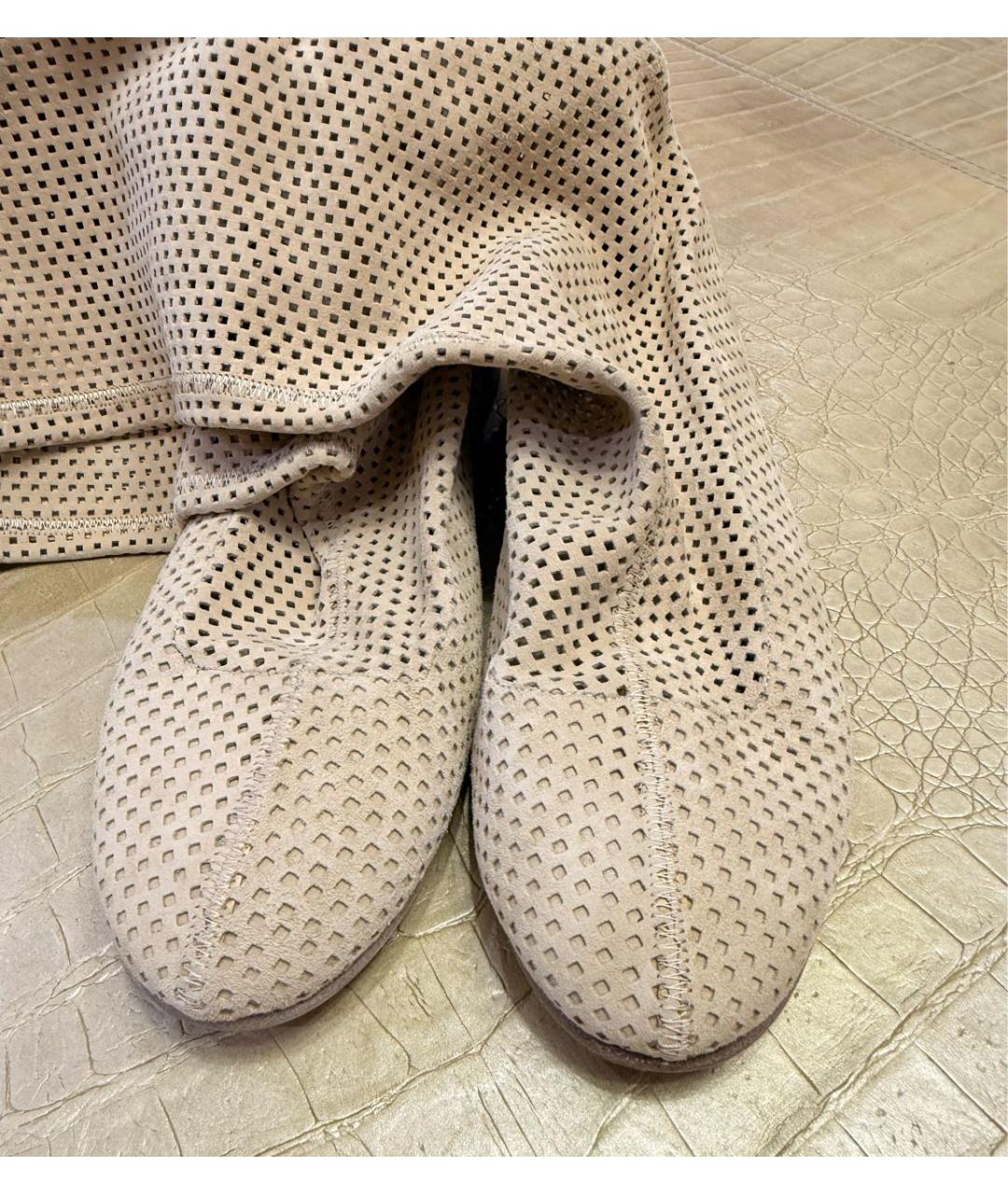 FENDI Бежевые замшевые сапоги, фото 3