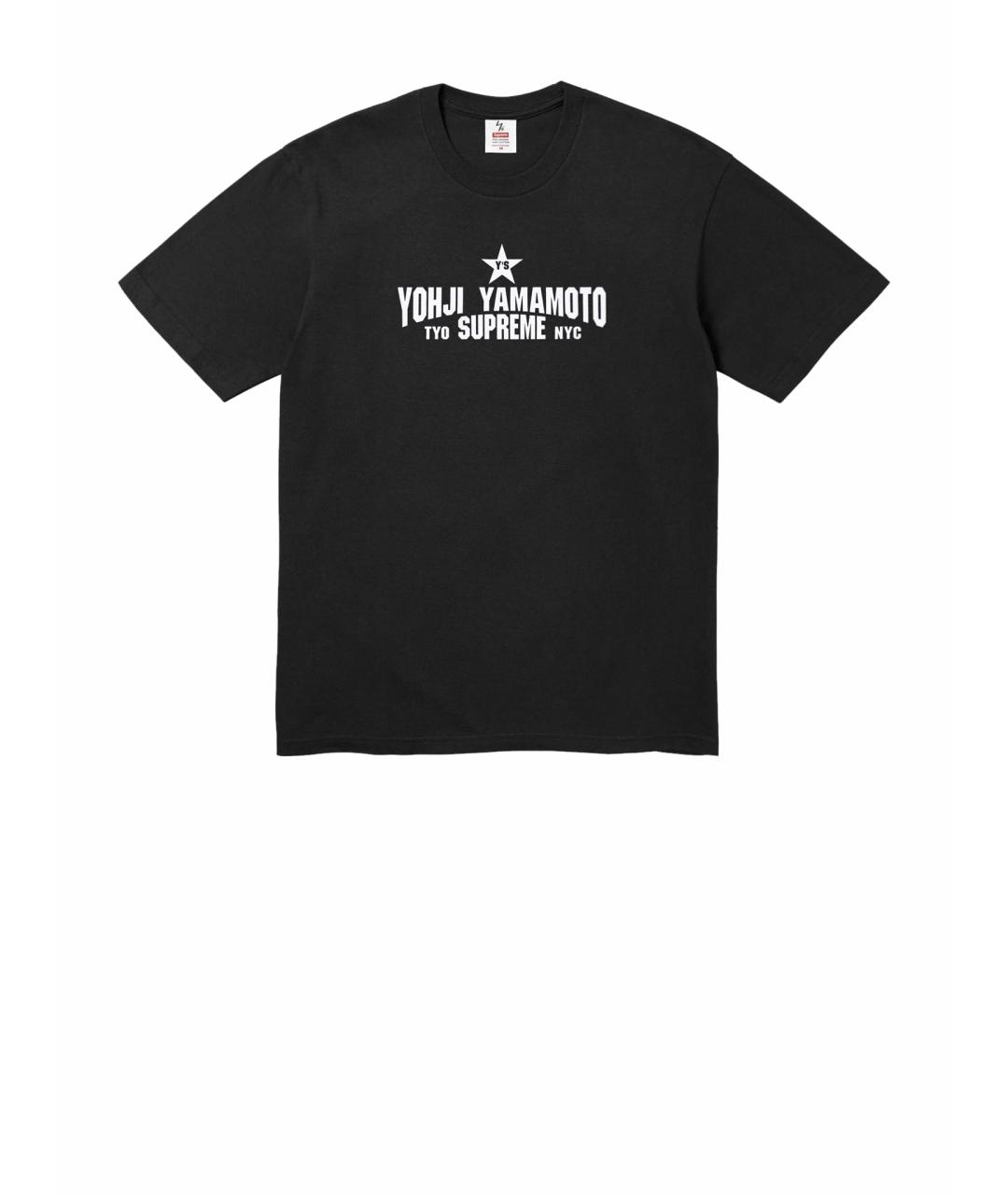 SUPREME Черная хлопковая футболка, фото 1