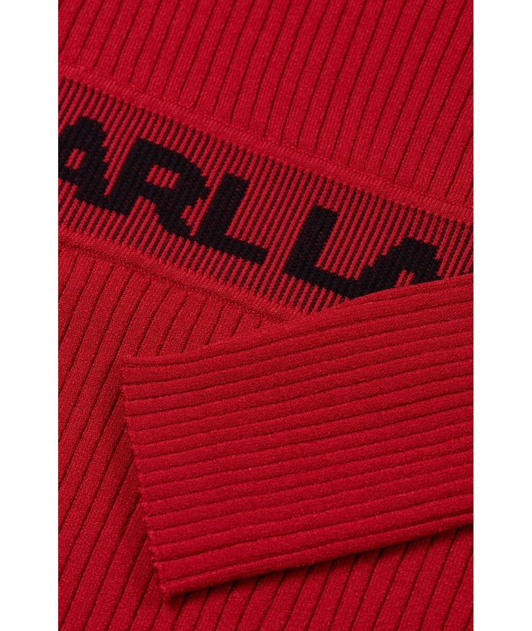 KARL LAGERFELD Красное вискозное повседневное платье, фото 4