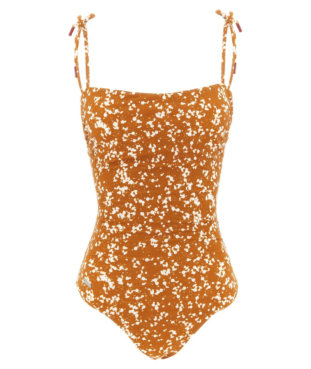 KITON Горчичный полиамидовый купальник, фото 3