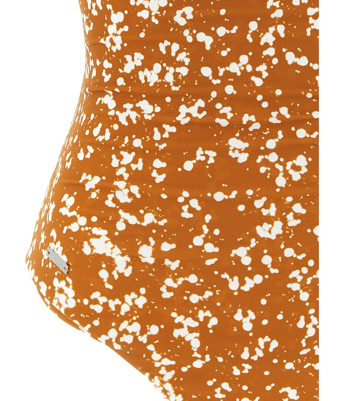 KITON Горчичный полиамидовый купальник, фото 2