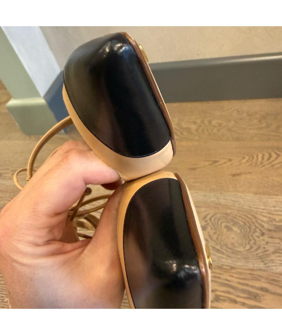 FRANCESCO RUSSO Бежевые кожаные туфли, фото 5
