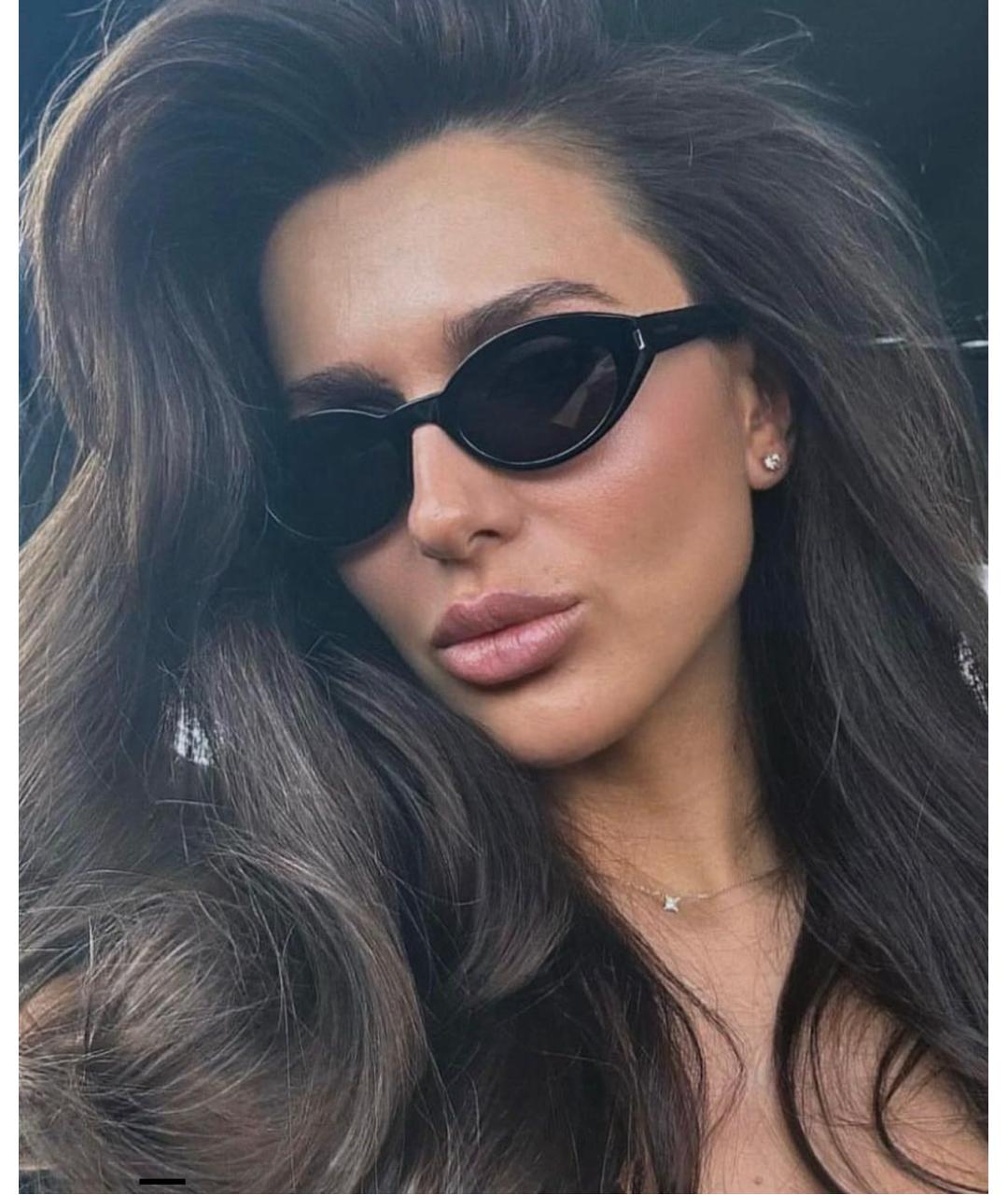 SAINT LAURENT Черные пластиковые солнцезащитные очки, фото 6