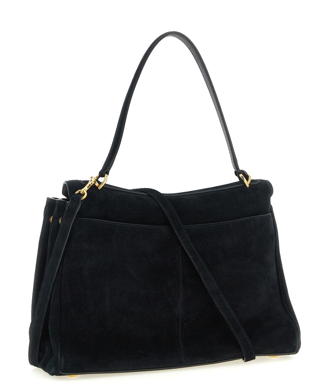 BALENCIAGA Черная замшевая сумка тоут, фото 2