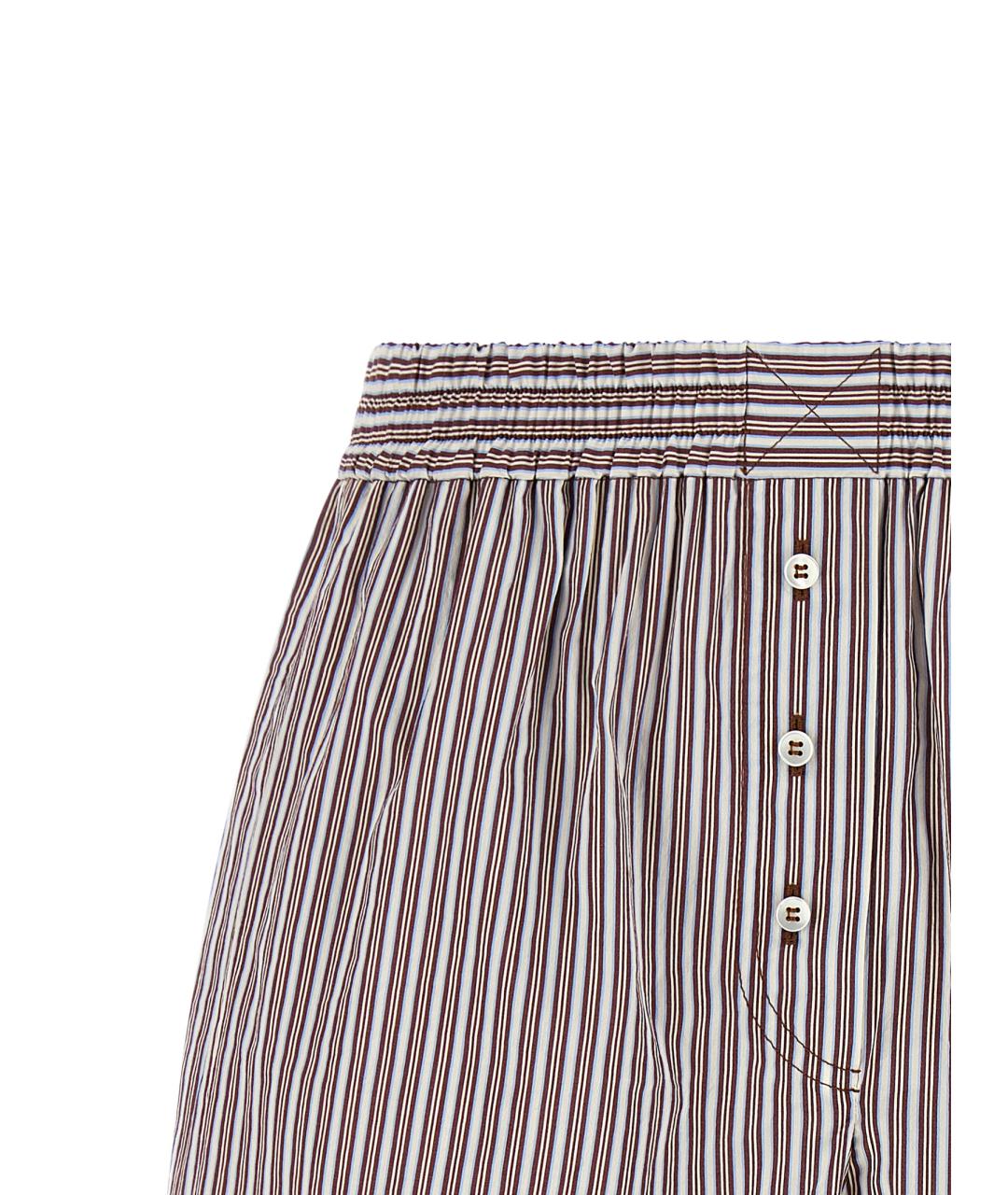 BRUNELLO CUCINELLI Бордовые хлопковые шорты, фото 3