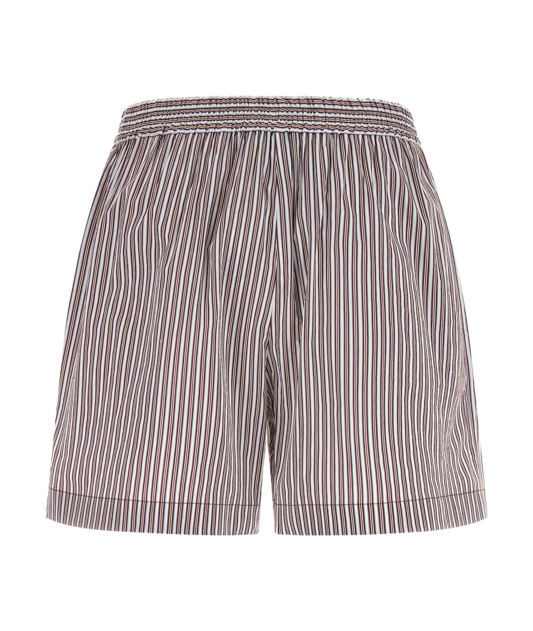 BRUNELLO CUCINELLI Бордовые хлопковые шорты, фото 2