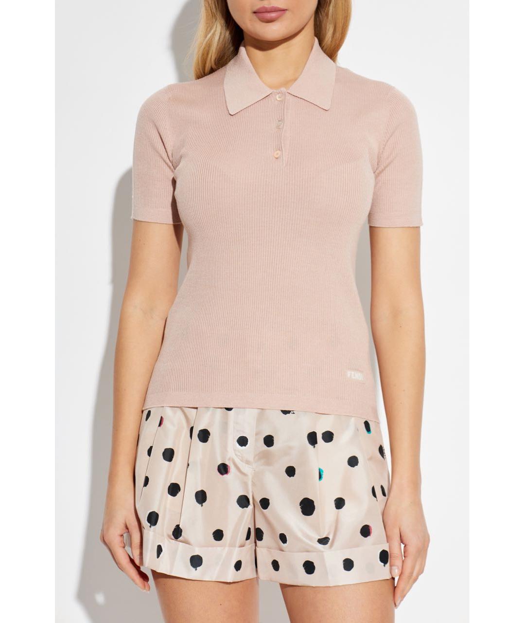 FENDI Розовый шерстяной джемпер / свитер, фото 2