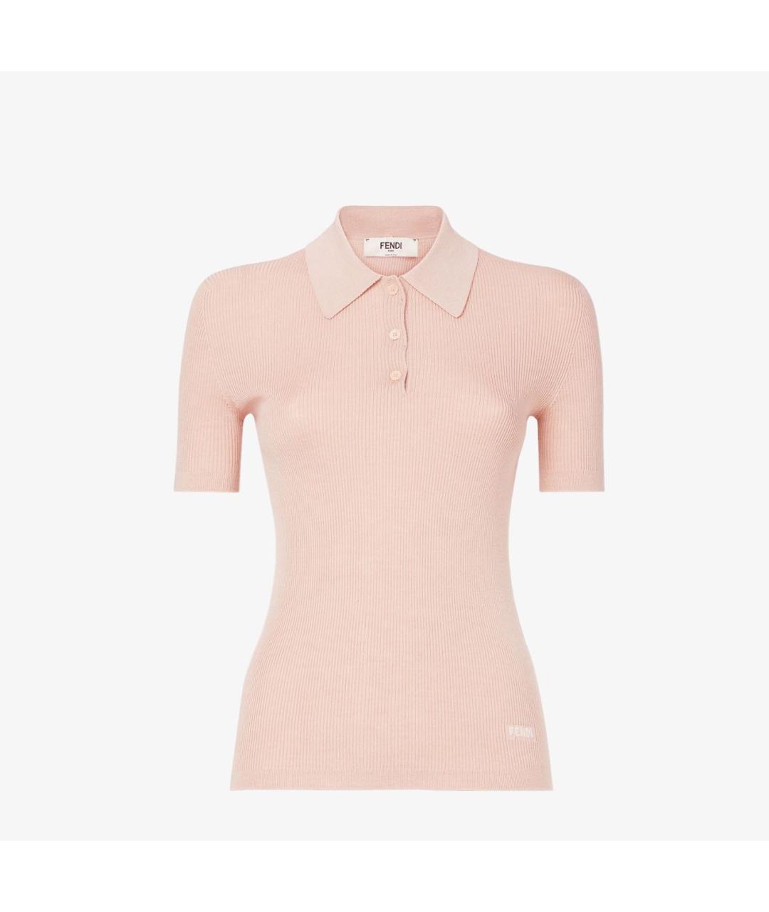 FENDI Розовый шерстяной джемпер / свитер, фото 7