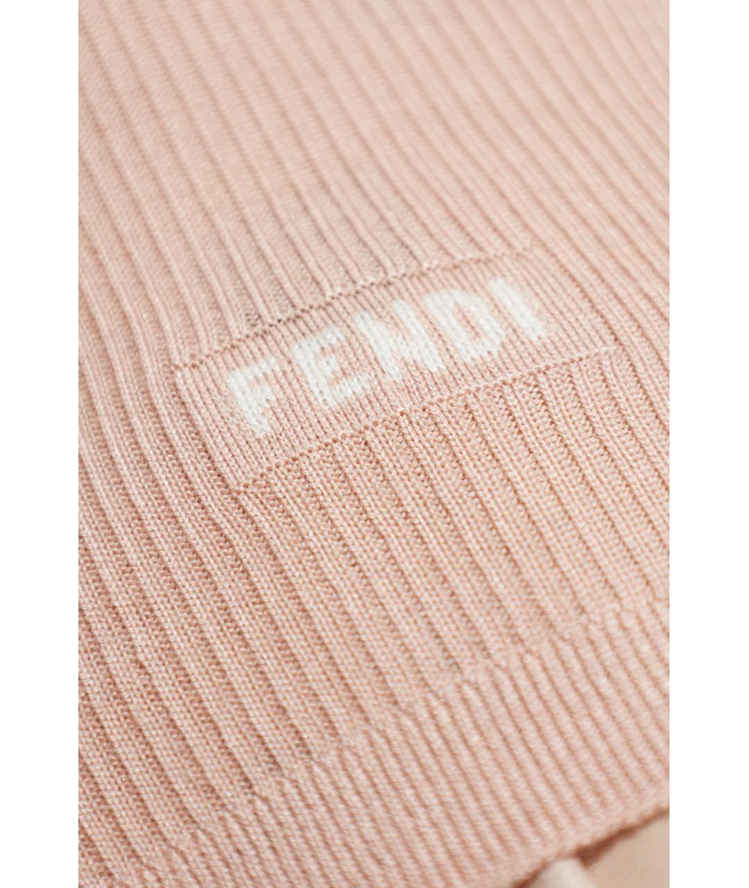 FENDI Розовый шерстяной джемпер / свитер, фото 5