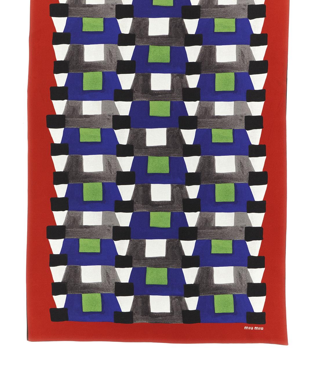 MIU MIU Мульти шелковый шарф, фото 2