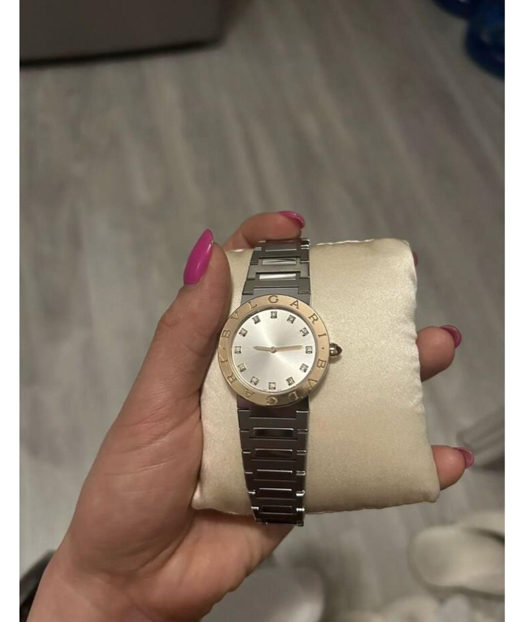 BVLGARI Серебряные часы из белого золота, фото 4