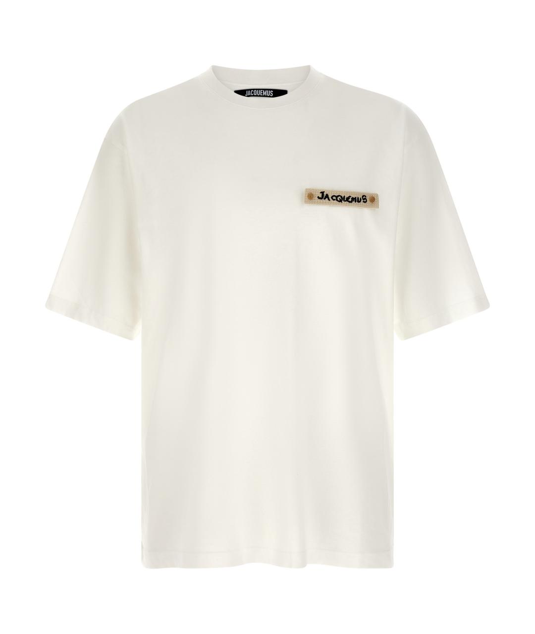 JACQUEMUS Белая хлопковая футболка, фото 1