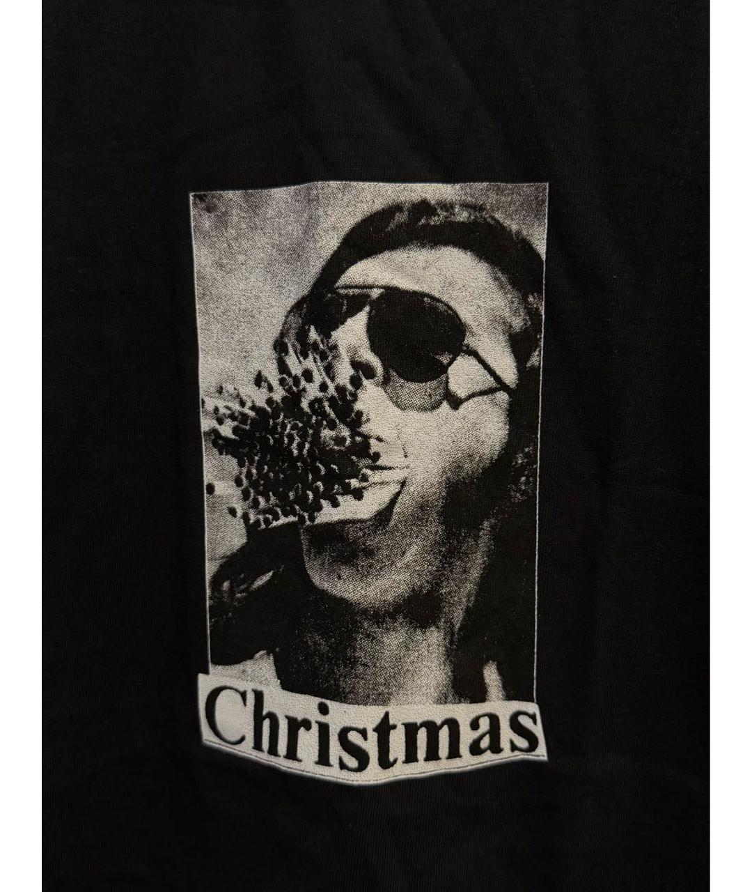 SUPREME Черная хлопковая футболка, фото 3