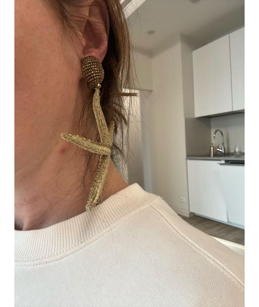 OSCAR DE LA RENTA Золотые клипсы, фото 4