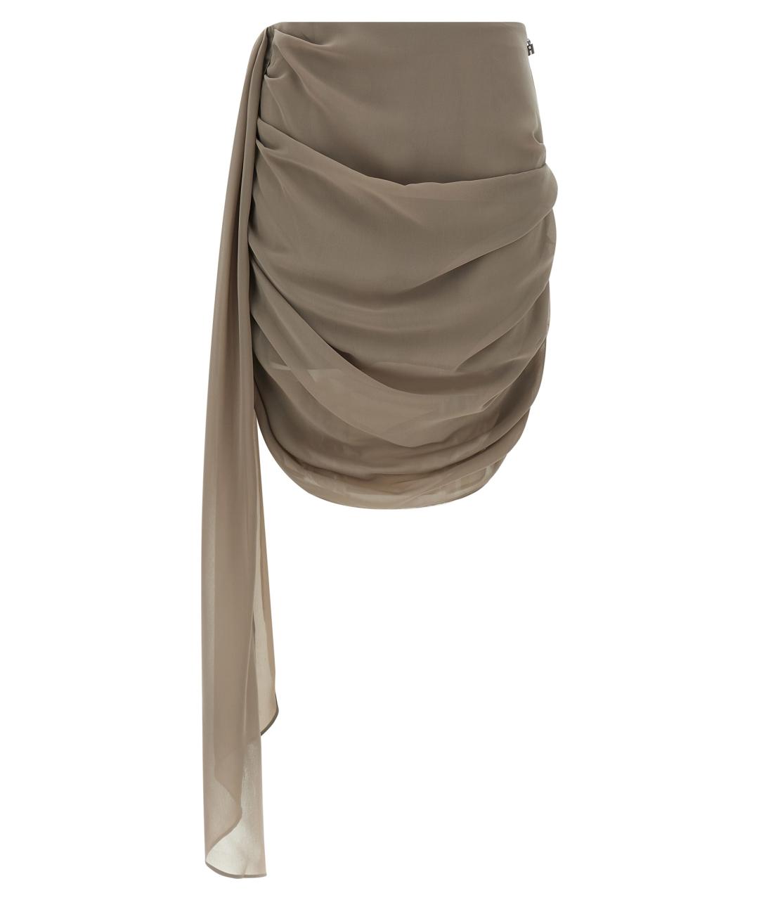 ROTATE Бежевая полиэстеровая юбка мини, фото 1