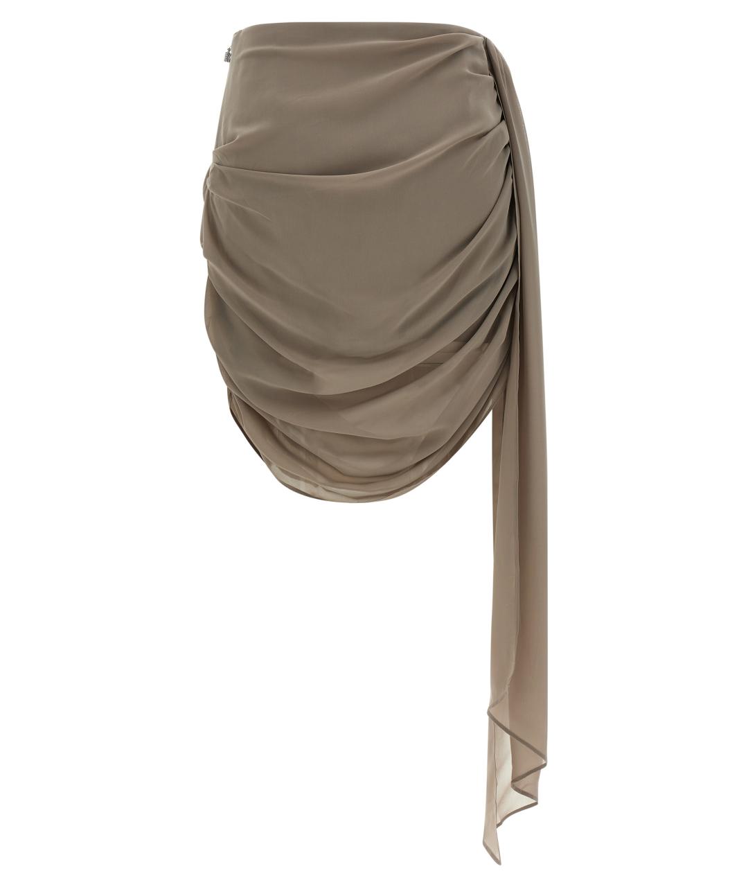 ROTATE Бежевая полиэстеровая юбка мини, фото 2
