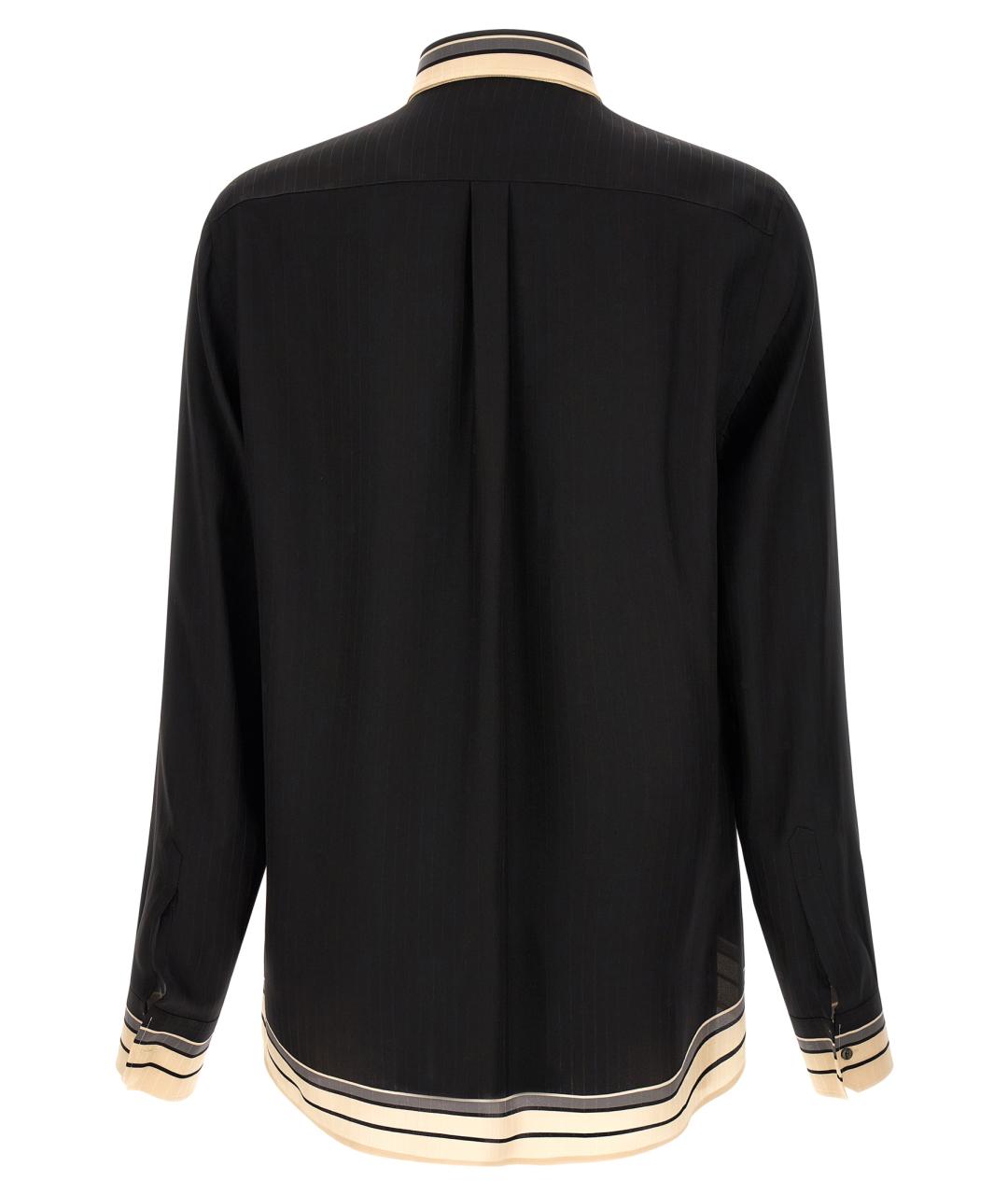 DOLCE&GABBANA Черная шелковая кэжуал рубашка, фото 2