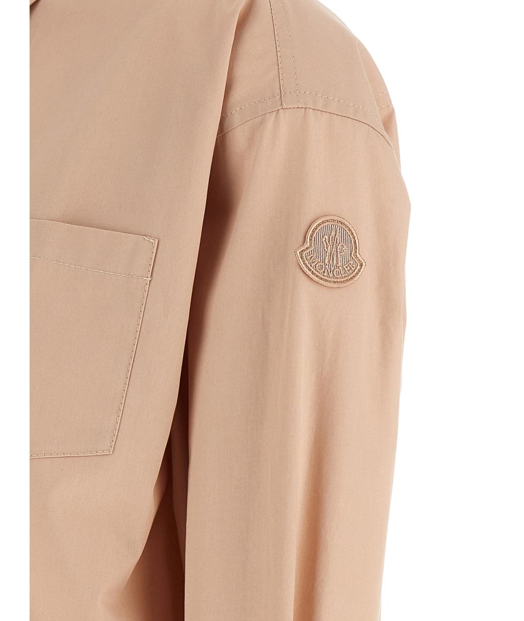 MONCLER Розовая хлопковая рубашка, фото 4