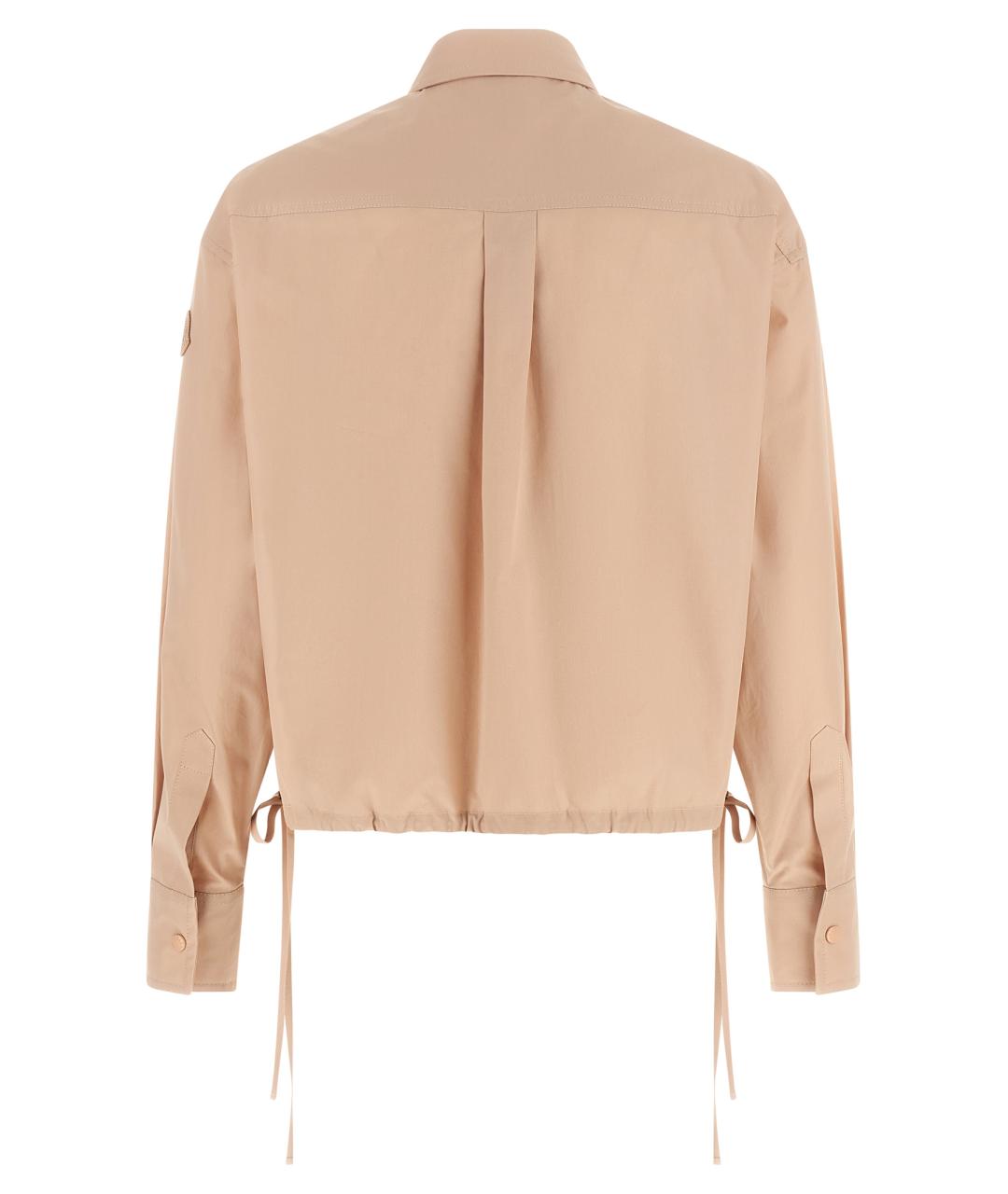 MONCLER Розовая хлопковая рубашка, фото 2