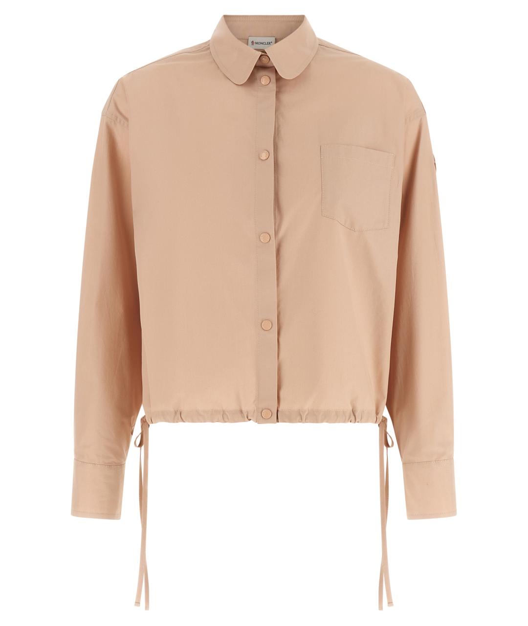 MONCLER Розовая хлопковая рубашка, фото 1