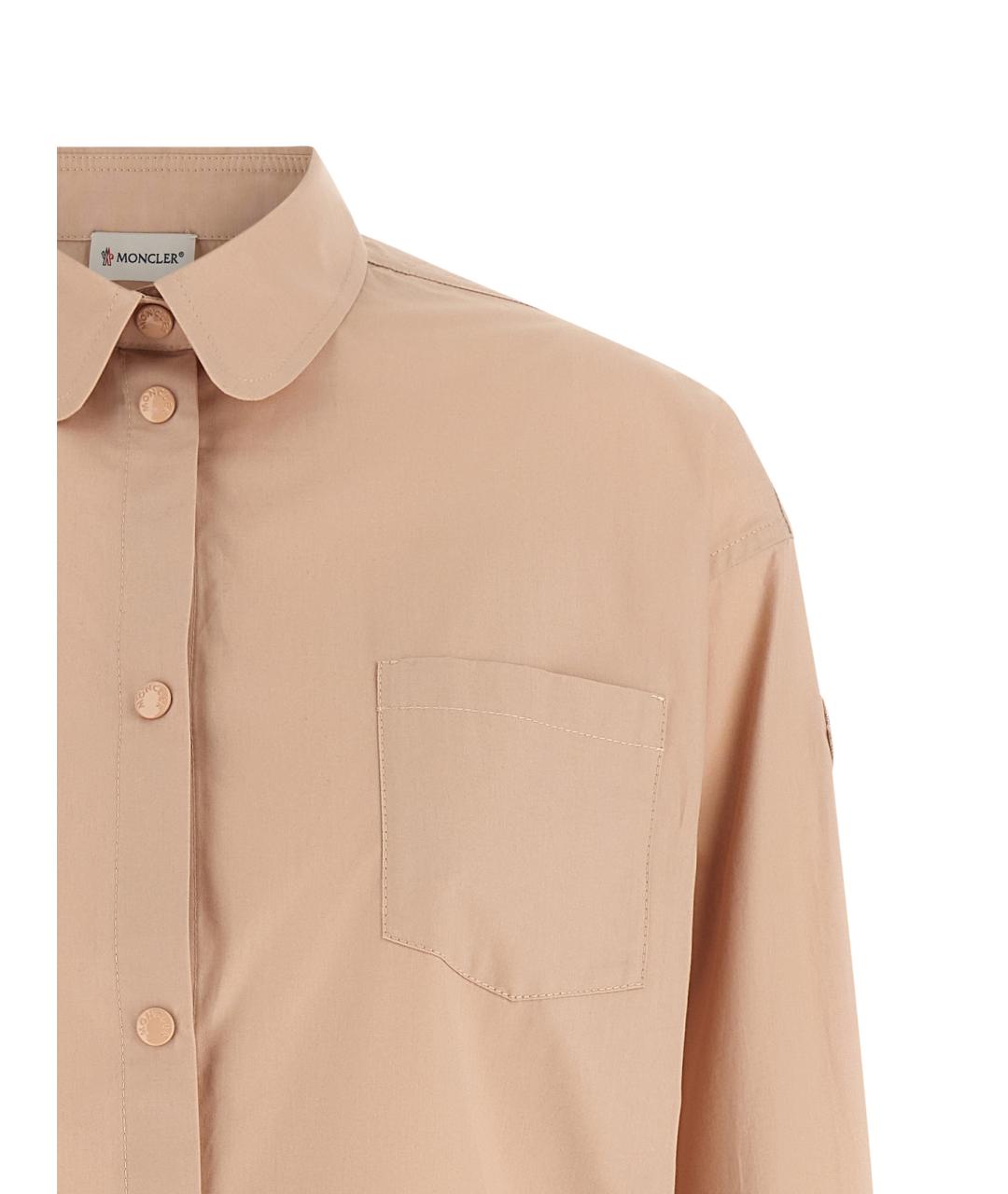 MONCLER Розовая хлопковая рубашка, фото 3